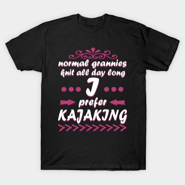 Kayak Grandma Canoe Mother's Day Rafting Seniors T-Shirt by FindYourFavouriteDesign